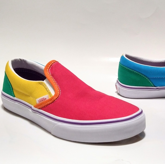 Vans Shoes - VANS Rainbow Color Block SNEAKERS Women's Size 6.5